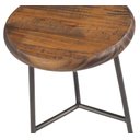 Ver imagem 2 de Banqueta Baixa Tampa Cor Rustic Brown Base Aco Grafite 51cm - 64097