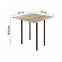 Ver imagem 3 de Mesa Dobrável 4 Lugares Expert Office Preto/Carvalho Montreal