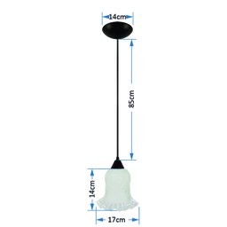 Pendente Branco Tulipa Caracol Transparente Art Pop - 2