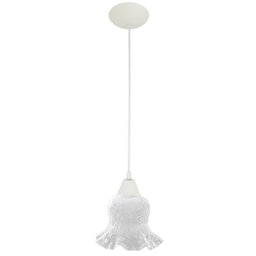 Pendente Branco Tulipa Caracol Transparente Art Pop - 1