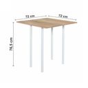 Ver imagem 3 de Mesa Dobrável 4 Lugares Expert Office Branco/Carvalho Montreal