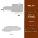 Ver imagem 3 de Sofá com Chaise Lado Direito 230cm Cocie Courino Verde - Sallar Home