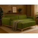 Ver imagem 4 de Sofá com Chaise Lado Direito 230cm Cocie Courino Verde - Sallar Home