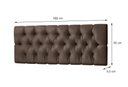 Ver imagem 2 de Cabeceira Para Cama Casal Capitonê 1,60 Estofada Suede Marrom - Rede Móveis