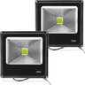Kit 2 Refletores Led Verde Holofote Externo Jardim Muro 20w - 1