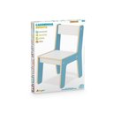 Ver mais imagens de Cadeira Infantil Azul MDF Encosto Suporta 35kg Quarto Escola Brinquedoteca Estudos Crianca