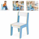 Ver imagem 2 de Cadeira Infantil Azul MDF Encosto Suporta 35kg Quarto Escola Brinquedoteca Estudos Crianca