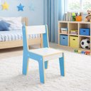 Ver imagem 4 de Cadeira Infantil Azul MDF Encosto Suporta 35kg Quarto Escola Brinquedoteca Estudos Crianca