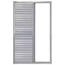 Ver imagem 1 de Porta Balcão de Correr com Veneziana de Alumínio Brilhante 3 Folhas Móveis Cmc Classic-2.10ax1.50l