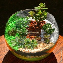 Vaso Tipo Aquário Redondo Vidro 9l Arranjos Ornamentais - 2