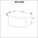 Ver imagem 4 de Balcão Gabinete com 1 Porta 60cm Bn3646 Branco Tecnomobili Cor: Mármore Branco