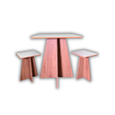 Ver imagem 1 de Mesa com Duas Banquetas em Mdf Cantos Arredondados