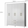 Guarda-Roupa Casal 6 Portas e 2 Gavetas e Pés Panamá - 5