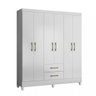 Guarda-Roupa Casal 6 Portas e 2 Gavetas e Pés Panamá - 4