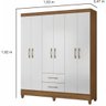 Guarda-Roupa Casal 6 Portas e 2 Gavetas e Pés Panamá - 5