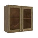 Ver imagem 1 de Aéreo de Cozinha 80cm com 2 Portas de Vidro Reflecta Linha Modulada Curve N649 Kappesberg - Nogueira