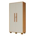 Ver imagem 1 de Armário Multiuso 100% Mdf 2 Portas C/ Chave Dream Off White/naturale