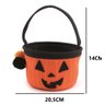 Cestinha Halloween Abobora Laranja e Preto 14cm - 3