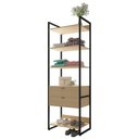 Ver imagem 1 de Guarda Roupa Closet 2 Gavetas Indy F02 Nature Texturizado - Mpozenato