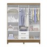 Guarda Roupa Assis 4 Portas 2 Gavetas Naturale Branco - 3