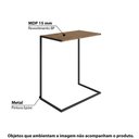 Ver imagem 2 de Mesa Lateral de Apoio Industrial - Carvalho/Preto