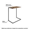 Mesa Lateral de Apoio Industrial - Carvalho/Preto - 2