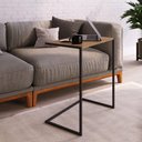 Ver imagem 1 de Mesa Lateral de Apoio Industrial - Carvalho/Preto