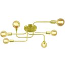 Ver imagem 2 de Lustre Plafon Hashtag Dourado De 6 Braços