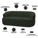 Ver imagem 4 de Sofá 2 Lugares Orgânico Sala de Estar Living 140cm Carmen F04 Veludo Verde - Lyam Decor