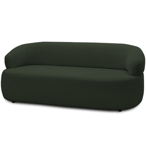 Sofá 2 Lugares Orgânico Sala de Estar Living 140cm Carmen F04 Veludo Verde - Lyam Decor