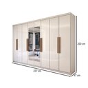 Ver imagem 4 de Guarda-roupa Casal Odisseia 8 Portas 4 Gavetas com Espelho Branco - Panorama Móveis