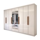 Ver imagem 3 de Guarda-roupa Casal Odisseia 8 Portas 4 Gavetas com Espelho Branco - Panorama Móveis