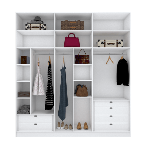 MÓDULO CLOSET JANAINA M177.2021.B (CASA OU LOJA) MUNDI MOVEIS