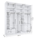 Ver imagem 3 de MÓDULO CLOSET JANAINA M177.2021.B (CASA OU LOJA) MUNDI MOVEIS