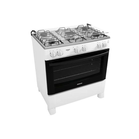 Fogão 5 Bocas Itatiaia Star New com Mesa de Inox – Branco - Bivolt