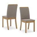 Ver mais imagens de Conjunto Sala de Jantar Mesa Tampo MDF 4 Cadeiras Fler Espresso Móveis Marrom/Nature/Off White/Bege Escuro