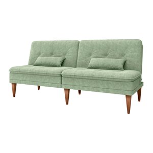 Sofá Cama Sena 190cm Reclinável Boucle Oliva - Sallar Home