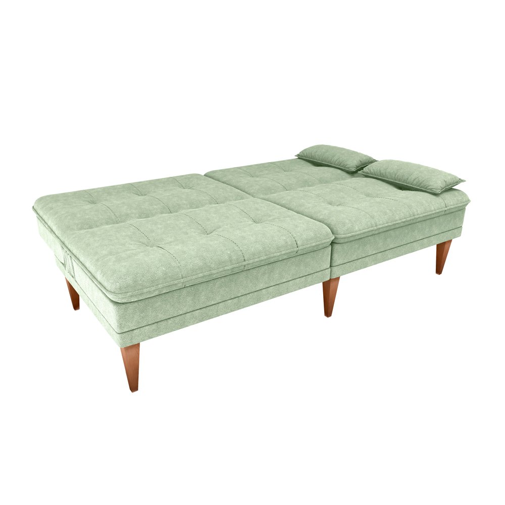 Sofá Cama Sena 190cm Reclinável Boucle Oliva - Sallar Home - 6