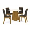 Conjunto Sala de Jantar Mesa Tampo MDF 4 Cadeiras Zoe Espresso Móveis - 2