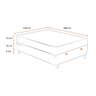 Cama Box Baú Casal 138 Tecido Sintético Branco com Colchão Little Angel - Bello Box - Mola Superlast - 4