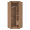 Ver imagem 2 de Guarda Roupa Modulado 2 Portas 2 Gavetas Canto Closet 234cm Setiba Plus Carvalho/off White