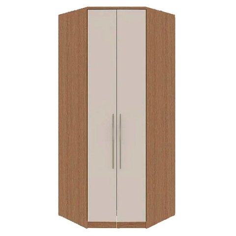 Guarda Roupa Modulado 2 Portas 2 Gavetas Canto Closet 234cm Setiba Plus Carvalho/off White