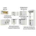 Ver imagem 5 de Armário de Cozinha Completa de Canto 100% MDF 459cm Frentes Branco Brilho Acordes Madesa 01