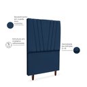 Ver imagem 4 de Cabeceira Estofada Solteiro Belgica 90cm Suede Azul