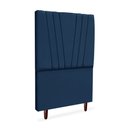 Ver imagem 2 de Cabeceira Estofada Solteiro Belgica 90cm Suede Azul