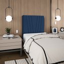 Ver imagem 3 de Cabeceira Estofada Solteiro Belgica 90cm Suede Azul