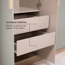 Ver imagem 6 de Guarda Roupa Casal Modulado 3 Peças com Cabeceira 4 Portas 3 Gavetas Milan Yescasa Capuccino/Verde Menta
