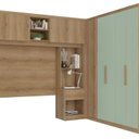 Ver imagem 2 de Guarda-roupa Modular em L 4 Portas com Cabeceira Milan