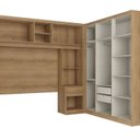 Ver imagem 4 de Guarda-roupa Modular em L 4 Portas com Cabeceira Milan