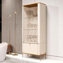 Ver imagem 2 de Conjunto de Buffet e Cristaleira Verona MDF Off White Nature Bechara Móveis
